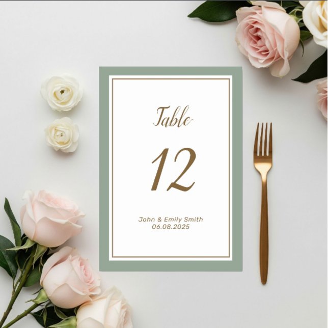 Numéro De Table Modern Place Card Holder – Elegant Wedding Table  (Créateur téléchargé)