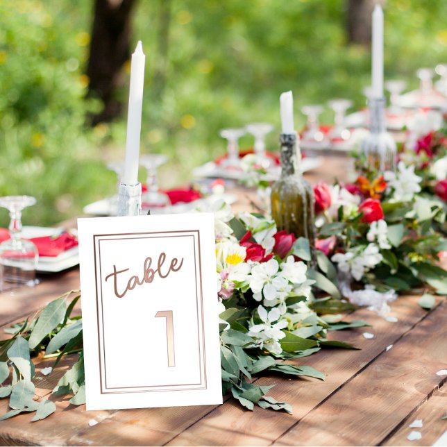 Numéro de table moderne en feuille d'aluminium mag (Créateur téléchargé)