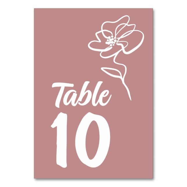 Numéro De Table Moderne et élégant rose rose rose rose pâle (Par défaut)