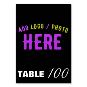 NUMÉRO DE TABLE MODERNE ET MODERNE PERSONNALISABLE NOIR VÉRIFIÉ