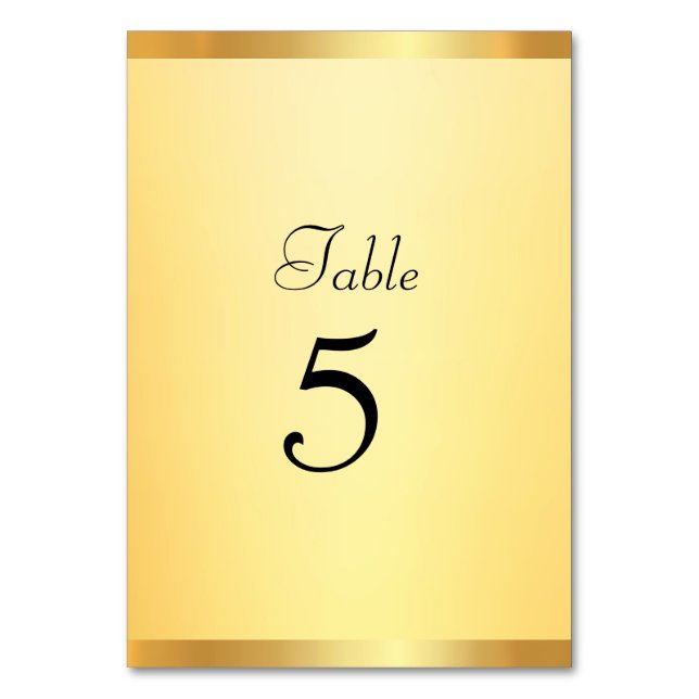 Numéro De Table Moderne modèle glamour élégant en faux or (Par défaut)