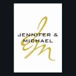 Numéro De Table Monogramme blanc or couleur plaine minimaliste mod<br><div class="desc">Vous recherchez un design fonctionnel et un design à l'allure géniale ? Ce design simple,  minimaliste et moderne vous conviendra parfaitement. Que diriez-vous de ce design qui vous attirera votre attention ?</div>