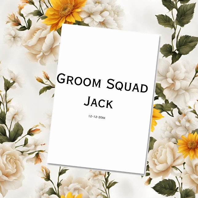 Numéro De Table monogramme simple personnalisé ajouter votre nom m (Créateur téléchargé)