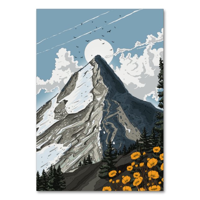 Numéro De Table Montagne enneigée de Suisse (Par défaut)