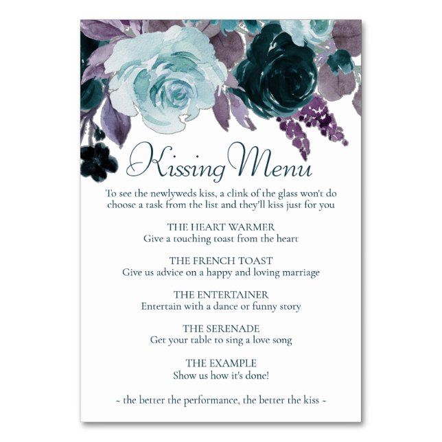 Numéro De Table Moody Boho | Menu de baiser Turquoise Turquoise Pu (Par défaut)