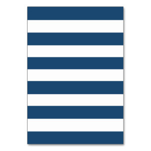 Numéro De Table Motif bleu blanc de la marine moderne