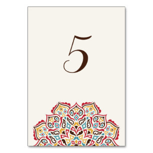 Numéro De Table Motif de mandala géométrique classique pour mariag