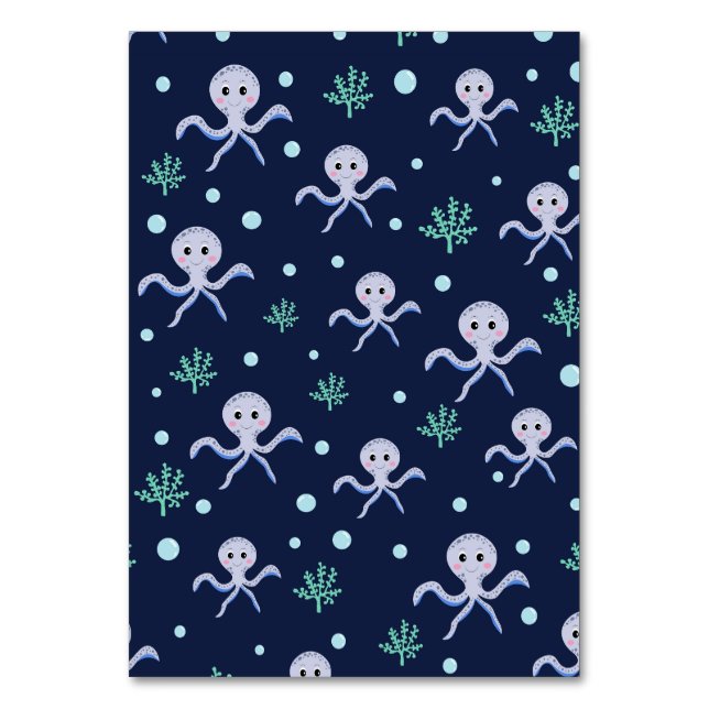 Numéro De Table Motif de Pieuvre Mignonne (Par défaut)