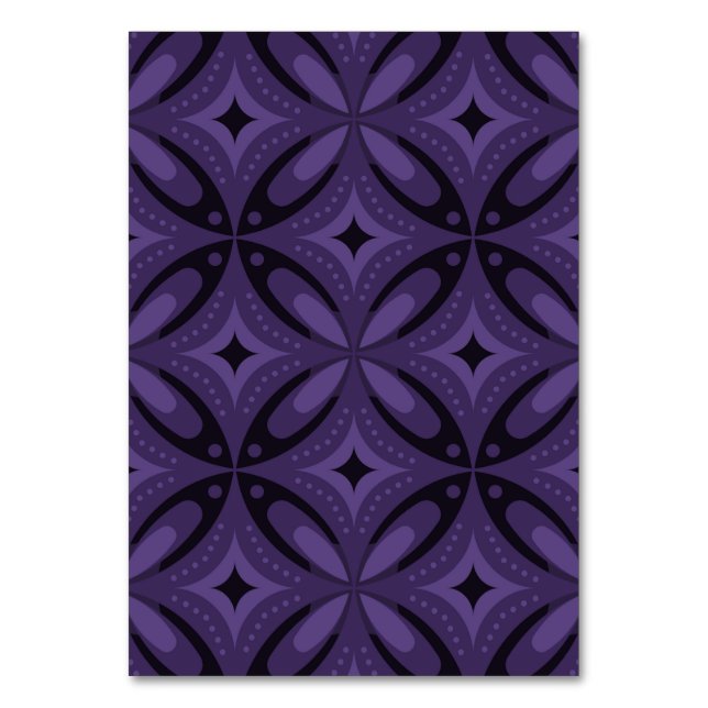 Numéro De Table Motif Rétro de Couleur Violet Foncé (Par défaut)