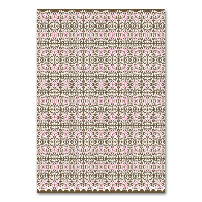 Numéro De Table motif rose et marron sur un arrière - plan blanc (Par défaut)