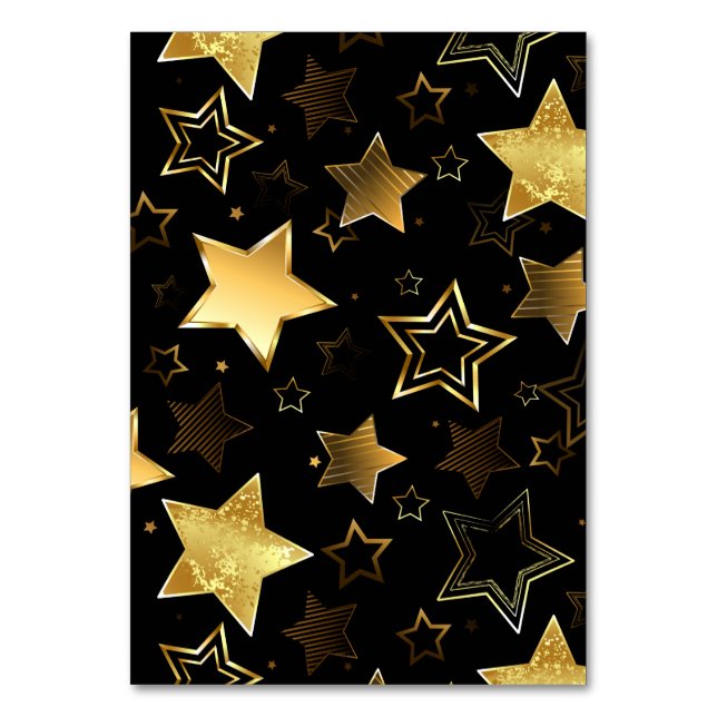 Numéro De Table Motif sans couture avec étoiles d'or (Par défaut)