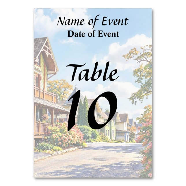 Numéro De Table Mt. Tabor NJ – Trinity Place (Dos)