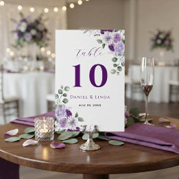 Numéro De Table Murmur de Lavande : Élégance en Fleur