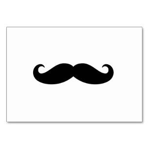 Numéro De Table Mustache classique noire simple Bushy Moustache ch