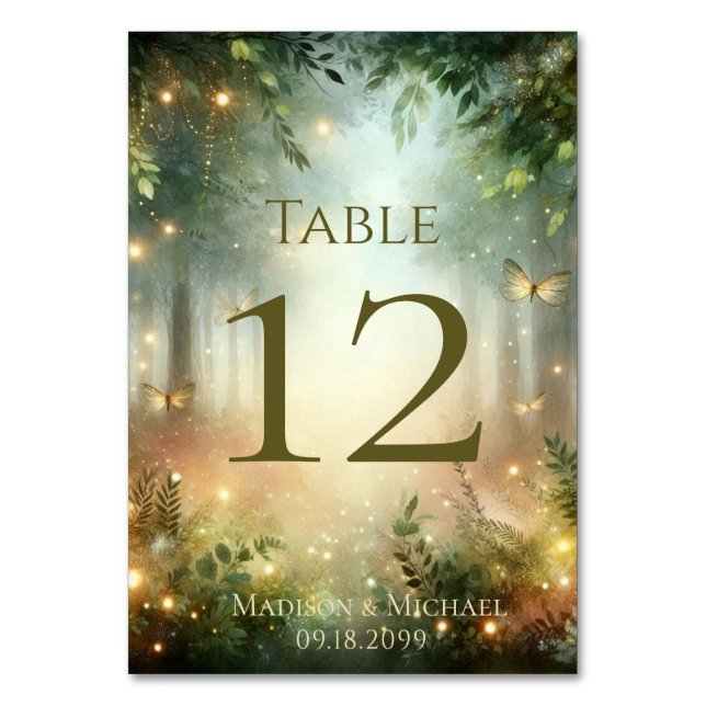Numéro De Table Mystic Forest Meadow Magic Seating Chart (Par défaut)