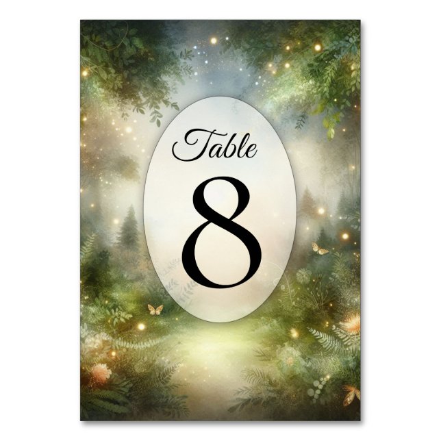 Numéro De Table Mystic Forrest Meadow Magic (Par défaut)