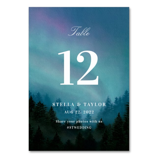 Numéro De Table N° de tableau Aurora (Par défaut)