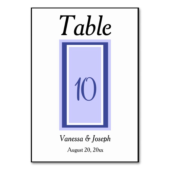Numéro De Table N° table de Mariage de périphérique (Par défaut)