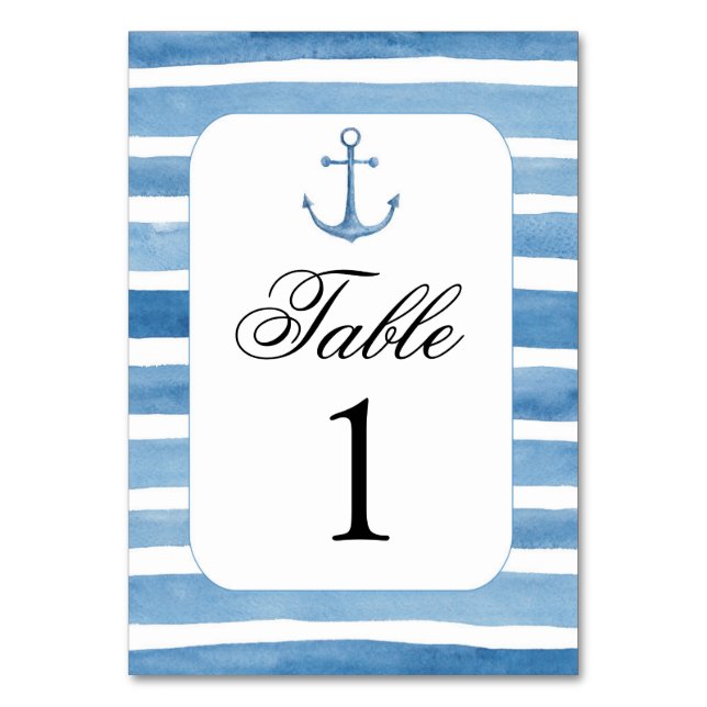 Numéro de table nautique. Mariage sur la plage. Ch (Par défaut)
