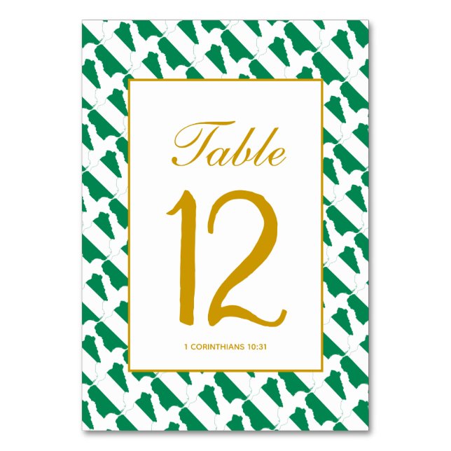 Numéro De Table NIGERIA NAIJA Mariage de fête (Par défaut)