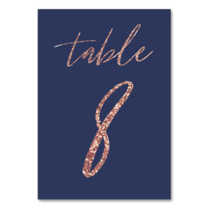 Numéro De Table No. 8 - Or rose de parties scintillantes