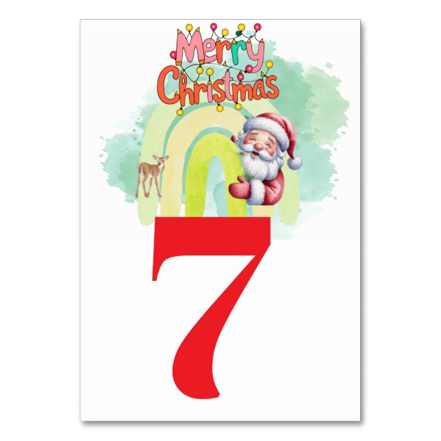 Numéro De Table Noël  (Par défaut)