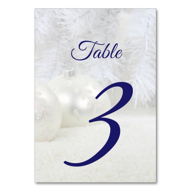 Numéro De Table Noël blanc | Mariage d'hiver (Par défaut)