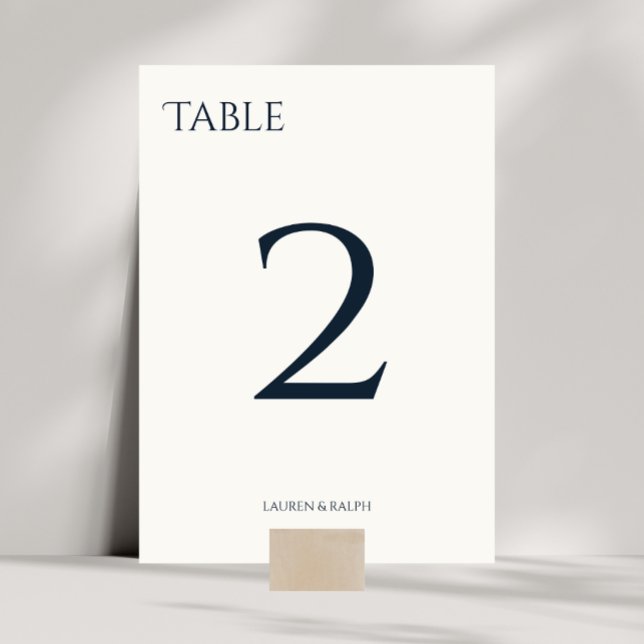 Numéro de table noir et ivoire chic (Créateur téléchargé)