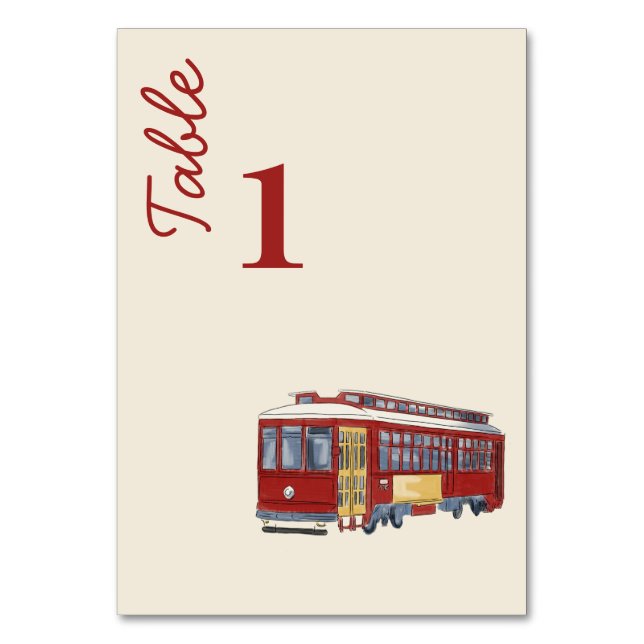 Numéro De Table Nola Aquarelle recto-verso (Par défaut)