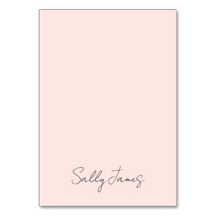 Numéro De Table Nom de signature moderne chic blush