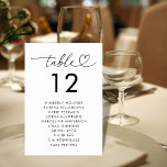 Numéro De Table Nom du graphique de sièges de script cardiaque Mar<br><div class="desc">Créez une réception élégante et organisée avec ce Carnet de sièges Heart Script Noms Numéro de table de Mariage minimal. Doté d'un élégant script de coeur, ce numéro de table ajoute une touche de romantisme et de sophistication à votre décor mariage. Parfait pour les mariages modernes ou minimalistes, il permet...</div>