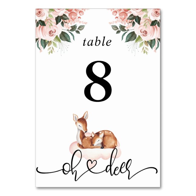 Numéro De Table Nombre de tables de Baby showers de cerfs (Par défaut)
