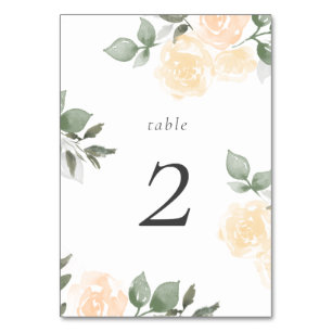 Numéro De Table Nombre de tables de fleurs de jardin