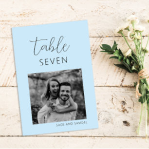 Numéro De Table Nombre minimal de Mariages bleu clair