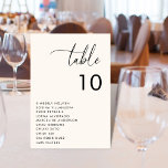 Numéro De Table Noms des graphiques de sièges de script moderne Ma<br><div class="desc">Décorez vos tables mariages avec cette carte moderne et élégante, avec un script moderne et du texte personnalisé de votre choix. Ajoutez facilement vos propres détails en cliquant sur l'option "personnaliser". 🌸 VEUILLEZ NOTER : La taille de cette carte est de 3, 5 po x 5 po. Si vous désirez...</div>