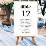 Numéro De Table Noms des invités du tableau de sièges rétroactif M<br><div class="desc">Décorez vos tables mariages avec cette carte moderne et élégante,  avec typographie rétro et texte personnalisé de votre choix. Ajoutez facilement vos propres détails en cliquant sur l'option "personnaliser".</div>