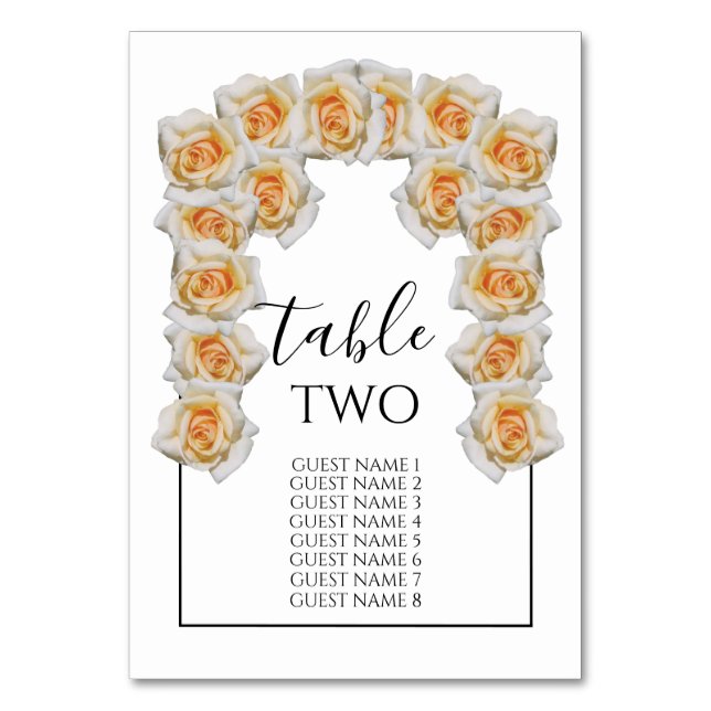 Numéro De Table Noms des invités Mariages Rose orange (Dos)