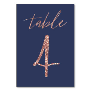 Numéro De Table Non, 4 - or rose de parties scintillantes