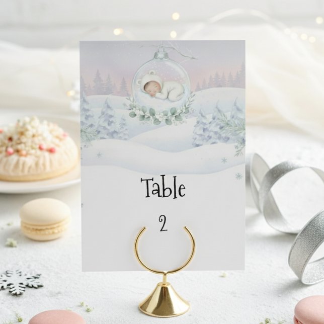 Numéro De Table Notre petit bébé neige arrive Guide des places (Créateur téléchargé)