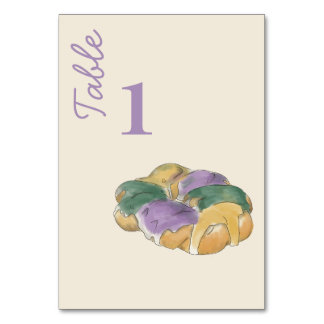 Numéro De Table Nouvelle-Orléans  Aquarelle recto verso 