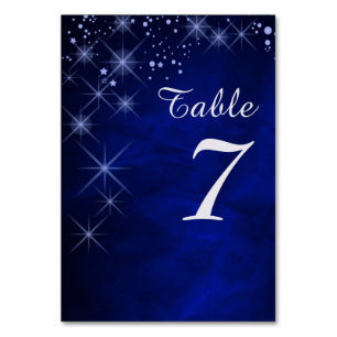 Numéro De Table Nuit bleue étoilée