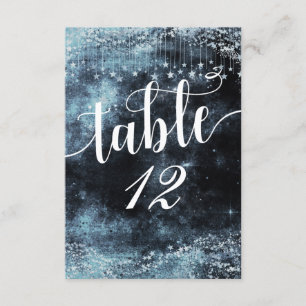 Numéro de table nuit étoilée aquarelle