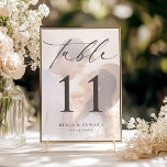 Numéro De Table Numéro de tableau de la réception de mariage<br><div class="desc">Ajoutez une touche chaleureuse à votre réception avec nos cartes de numéro de table photo de la réception de mariage. Ces cartes présentent élégamment une photo préférée du couple, créant une expérience chaleureuse et personnalisée à chaque table. Avec un design simple et moderne, ils sont le parfait mélange de style...</div>