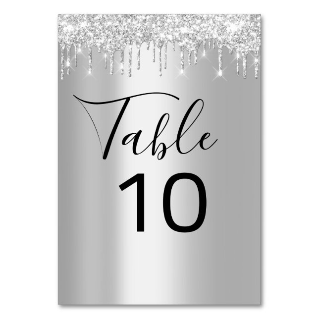 Numéro De Table Numéro de tableau Lecteurs d'argent gris noir Gris (Par défaut)