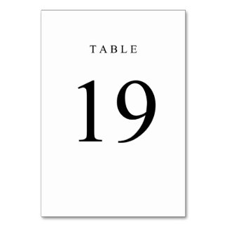 Numéro De Table Numéro de tableau simple - 19
