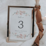 Numéro De Table Numéro du tableau de fleurs de cerisiers de printe<br><div class="desc">Ce numéro de table de fleurs de cerisier printanier est parfait pour un mariage moderne. Le design oriental floral présente une branche de cerisier couleur rose vif blanc et des feuilles verts au style japonais élégant. La carte s'imprime à l'avant et à l'arrière (double face). Les articles sont imprimés exactement...</div>