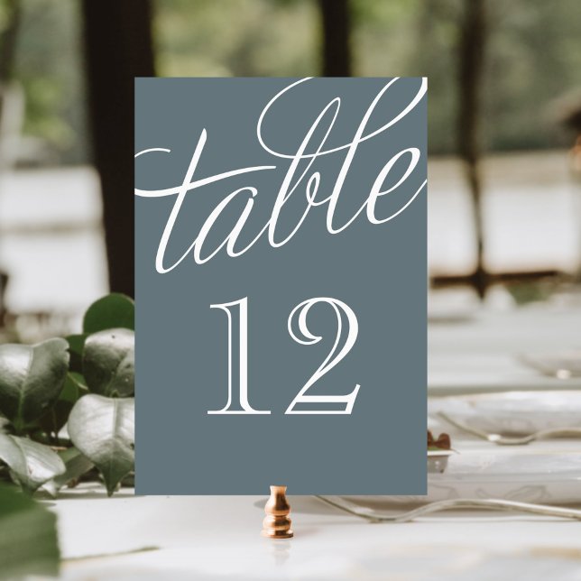 Numéro De Table Numéros de tableau de script élégants en ardoise e (Créateur téléchargé)