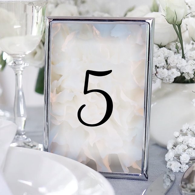 Numéro De Table Numéros de tableau floral blanc (Créateur téléchargé)