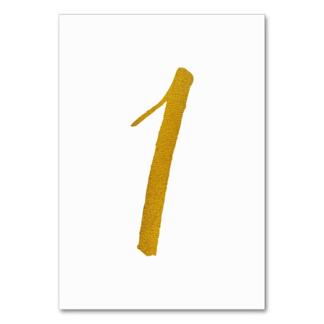 Numéro De Table Numéros de tableau mariage (Faux Gold Foil) 1 (Par défaut)