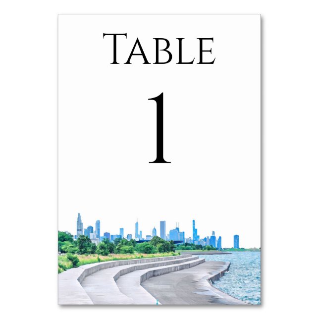 Numéro De Table Numéros de tableau Skyline de Chicago (Par défaut)